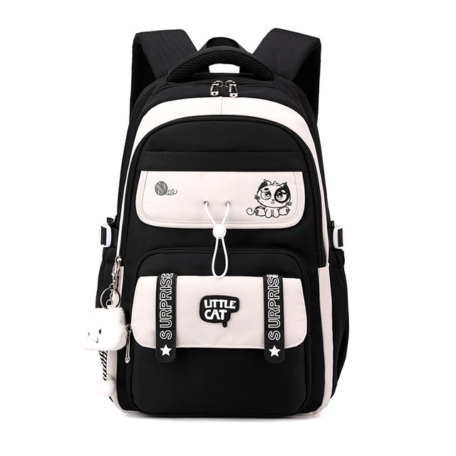 Junior High School Girls' Schoolbags, Elementary School Students' 2025 New Backpacks, Large Capacity for Grades Three to Six, Good-Looking and Burden-Reducing for Girls