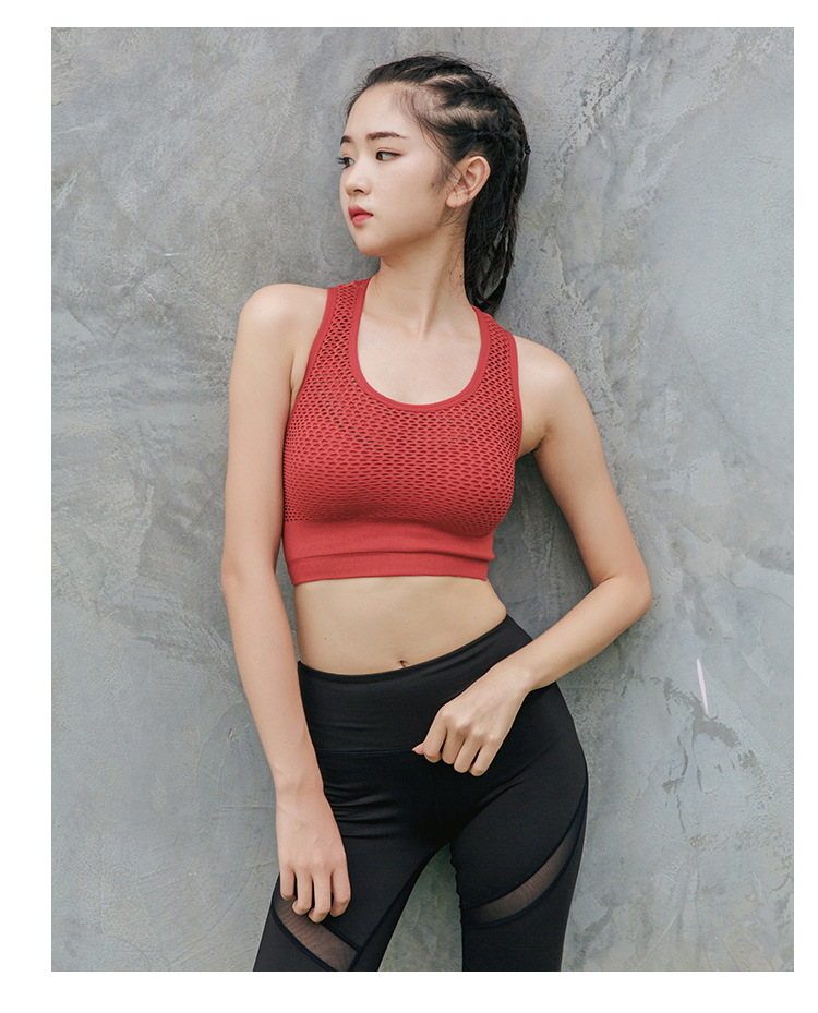 Đồ lót thể thao chống sốc cường độ cao hỗ trợ cao áo ngực tập thể dục quần áo tập gym