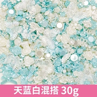 Смешайте и сочетайте тонкие синие и белые аксессуары 30 г