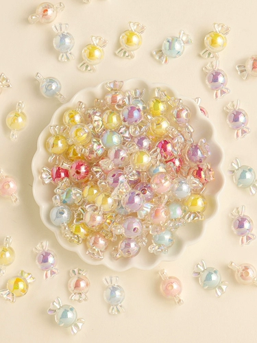 Прозрачный кремовый чехол для телефона с бусинами, набор материалов ручной работы, барсетка, аксессуар для волос с аксессуарами, «сделай сам»