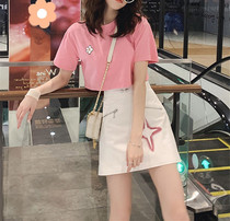 Professional suit female summer Small Man summer with high skirt two-piece foreign style Net red temperament short skirt