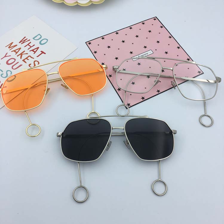 Xue Zhiqian Meng Zikun Liu Yiran với cặp kính phẳng hộp lớn cá tính nam kính râm nữ tròn mặt hoa tai kính râm kính mắt việt tín