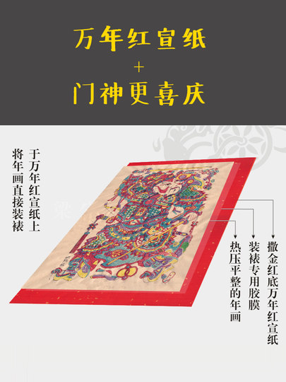 Festival de Primavera Cocina Dios Dios de la Riqueza a Dios Estatua Dios Tu Yulei Qin Qiong Jingde Coplas de Primavera Puerta Dios Pegatinas Pegatinas de Puerta Imágenes de Año Nuevo