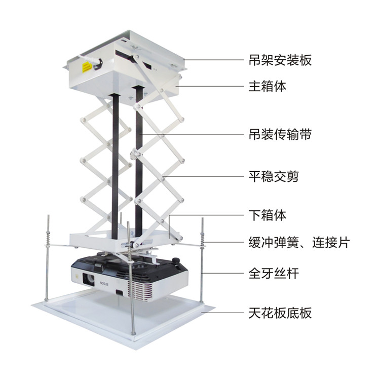 Projector Electric Hanging 1 m 1 5 m 2 m Remote Control Range Hidden Telescope Projector Steps