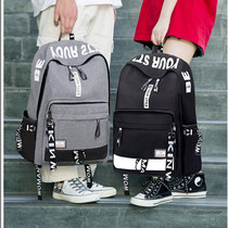 School bag female ins tide cool Harajuku wind 2021 new Korean version of junior high school students simple junior high school students large capacity ins wind