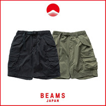 (spot) BEAMS × Abu GARCIA M-6521SS Multi-pocket tooling embroidery loose 50% shorts