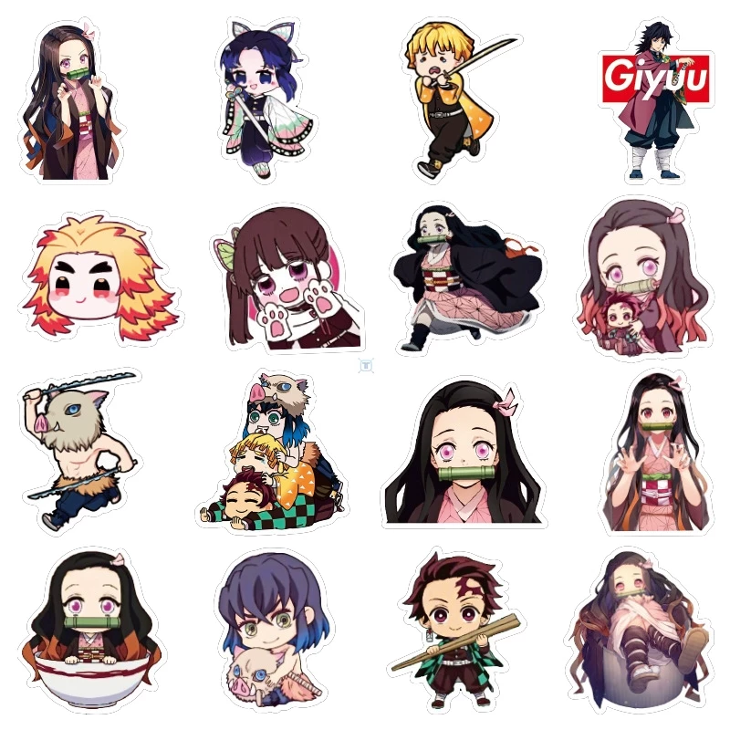 [50 шт/упак Japanese anime Demon Slayer наклейки для]
