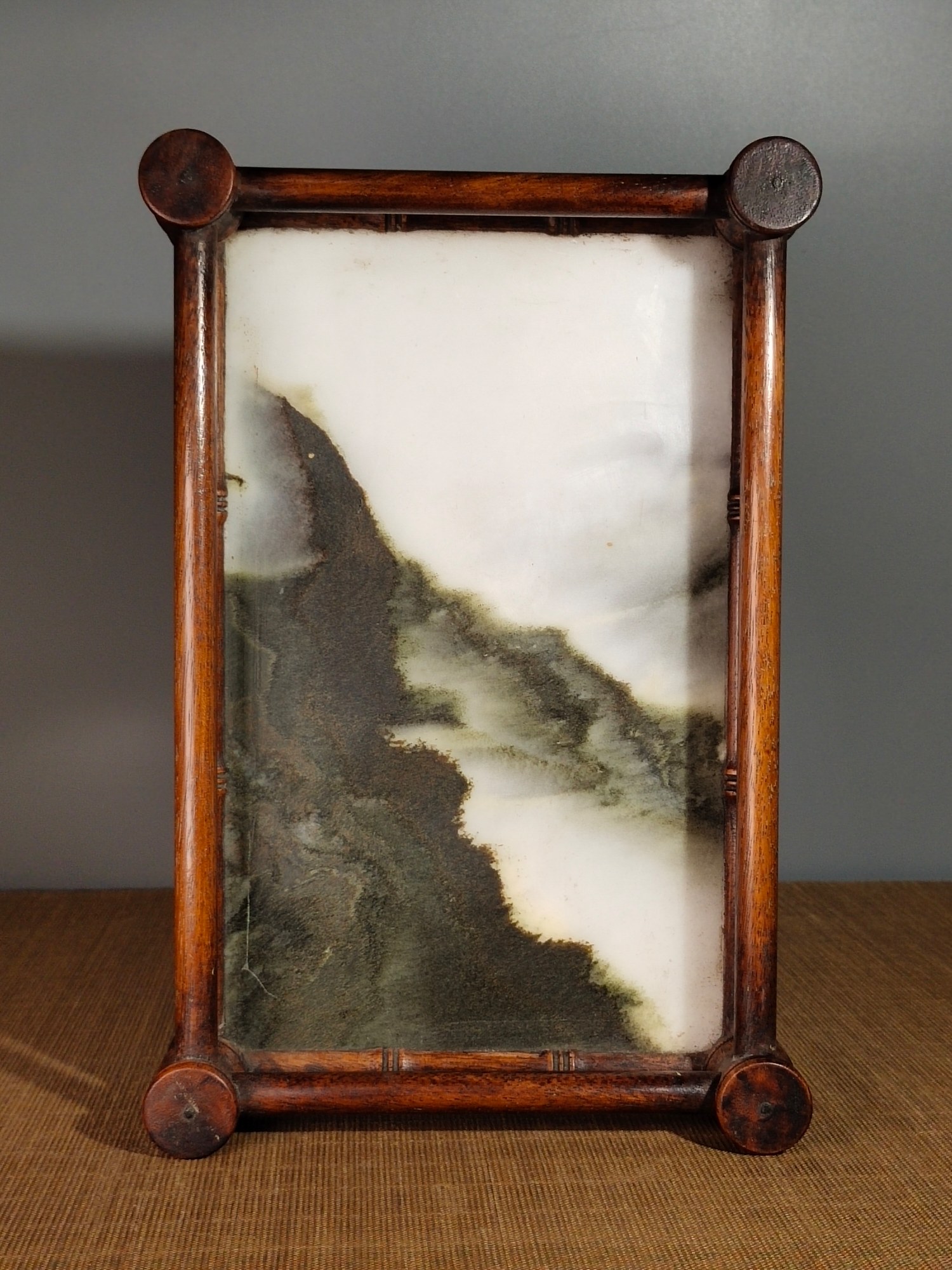 Ancient Play Miscellaneous Collection Wood Ware Collection Treasured Flowers Pear Wood Inlaid Natural Yunshi Bamboo Festival Plate Home Swing Accessories