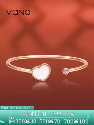 vana rose gold open bracelet female summer sterling silver jewelry niche design sense Girlfriend birthday gift for girlfriend