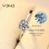 Vana sterling bạc vòng của phụ nữ Swarovski zircon Nhật Bản và Hàn Quốc sinh viên đơn giản tươi và hợp thời trang của mọi người đường giấy chính tả mẫu nhẫn nữ đẹp 2021 Nhẫn