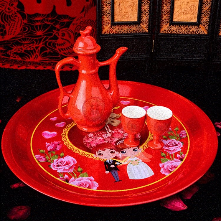 Đồ gốm kết hôn ly nhỏ, bình, bộ rượu vang, bánh mì nướng đỏ, cốc, đám cưới, chén, hầm rượu nhỏ - Rượu vang ly uống rượu vang đỏ