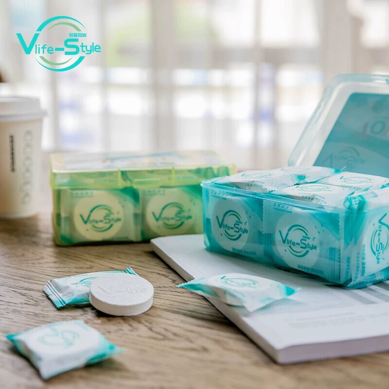 Vlifestyle Thickened Pure Cotton Compressed Disposable Large Towel Face Towel Travel Business Trip Cleansing Face Hot Sale