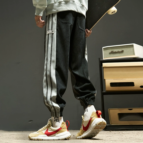 Трендовые штаны, в корейском стиле, осенние