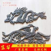 Shandong Liaocheng spot cast iron flower antique archway dragon and phoenix Chengxiang decorative parts gate door head guardrail wrought iron flower parts