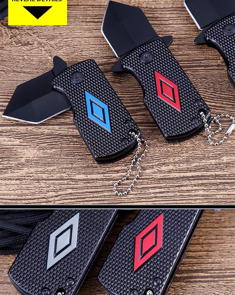 Mới Mini cầm tay đa chức năng móc chìa khóa gấp cầm tay dao hoang dã dao thẳng - Công cụ Knift / công cụ đa mục đích bộ dao đa năng