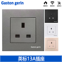 Hong Kong 13A socket Singapore square hole 3 foot single sol panel 86 type Malaysian English socket