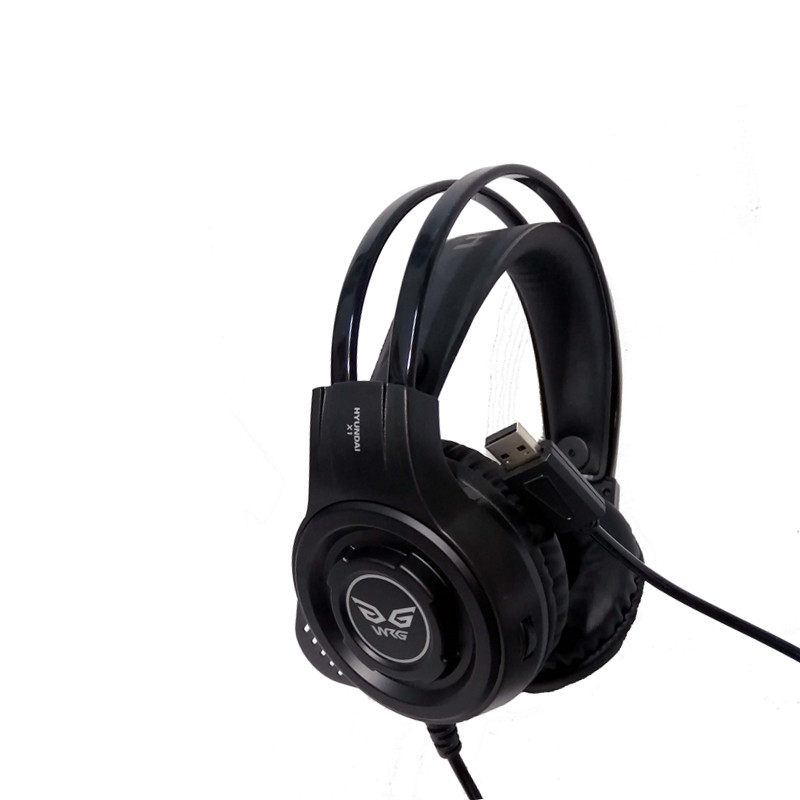 Modern X1 head-mounted stereo headset USB interface color luminous invisible microphone game headset eat chicken