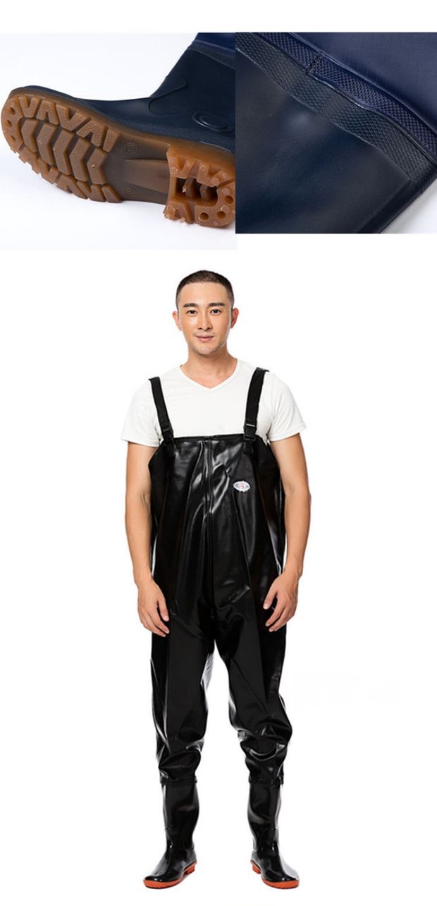 Đàn ông và phụ nữ đi mưa nước quần dài một nửa quần mưa dày không thấm nước quần câu cá Xiêm quần đi mưa giày không thấm nước giày cao su - Rainshoes giày chống nước đi phượt