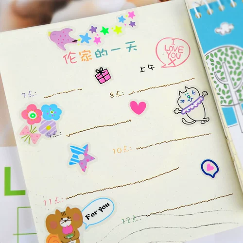 Фотоальбом ручной работы, милый аксессуар, флуоресцентная радужная наклейка, «сделай сам»