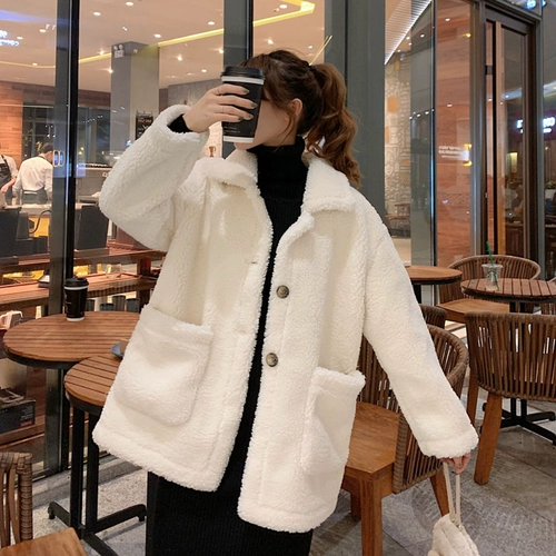 Комплект, куртка, модное шерстяное платье, популярно в интернете, в западном стиле, 2019, оверсайз