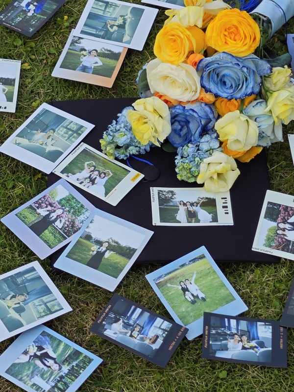 Playful Graduation May Day Glittering Galaxy White Border Black Film Flowing Light Heart Macaron Mermaid Polaroid Photo Paper Mini
