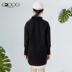 Coat 2020 mùa xuân mới Đen Trench Coat Medium Loose nhỏ Commuter Coat G2000 nữ 