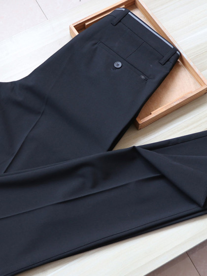 免烫垂顺！细腻舒适西裤男春夏季撤柜款修身直筒商务正装纯黑弹力