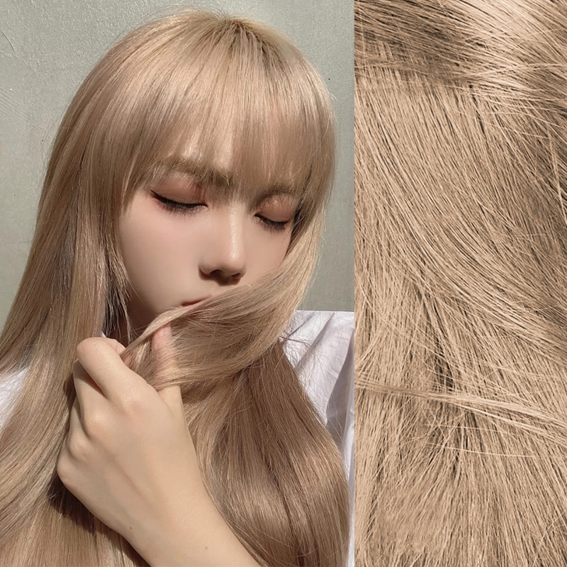Milk tea brown gray hair dye 2022 popular color at home to dye hair white bubble foam plant pure cream for men and women
