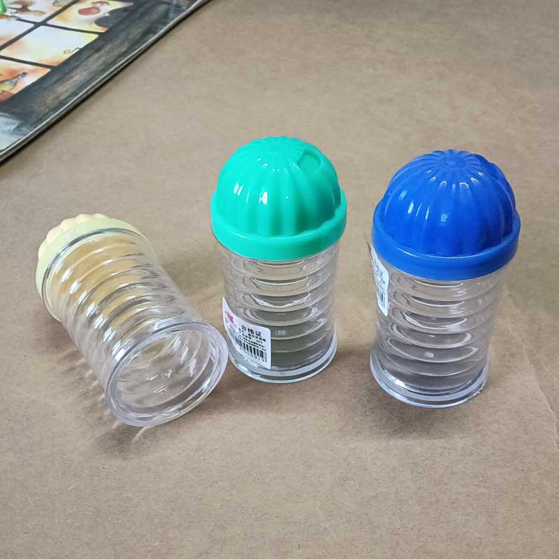 Round Small Toothpick Bottle Containing Silo Plastic Transparent Home Restaurant Available As Seasoning Bottle of Pepper Powder