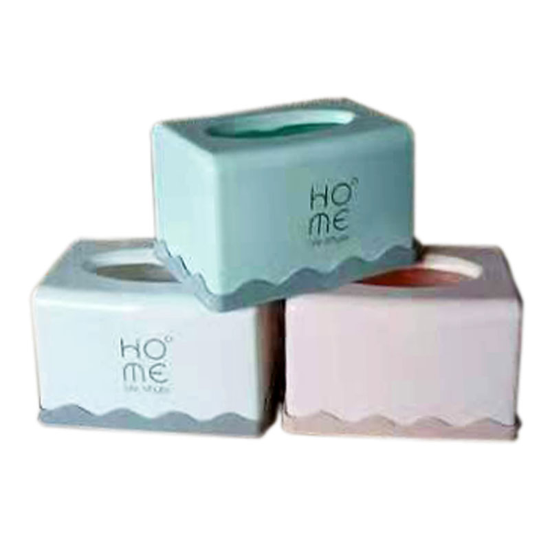 Cartoon plastic square tissue box fashionable living room bathroom bathroom carton extraction tissue office toilet box