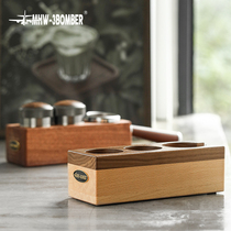 MHW-3BOMBER bomber coffee handle bracket powder hammer wood base solid wood filling seat 51 58mm