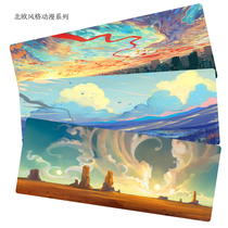 Simple literary mechanical keyboard pad super mouse mat Japanese animation laptop tablemat