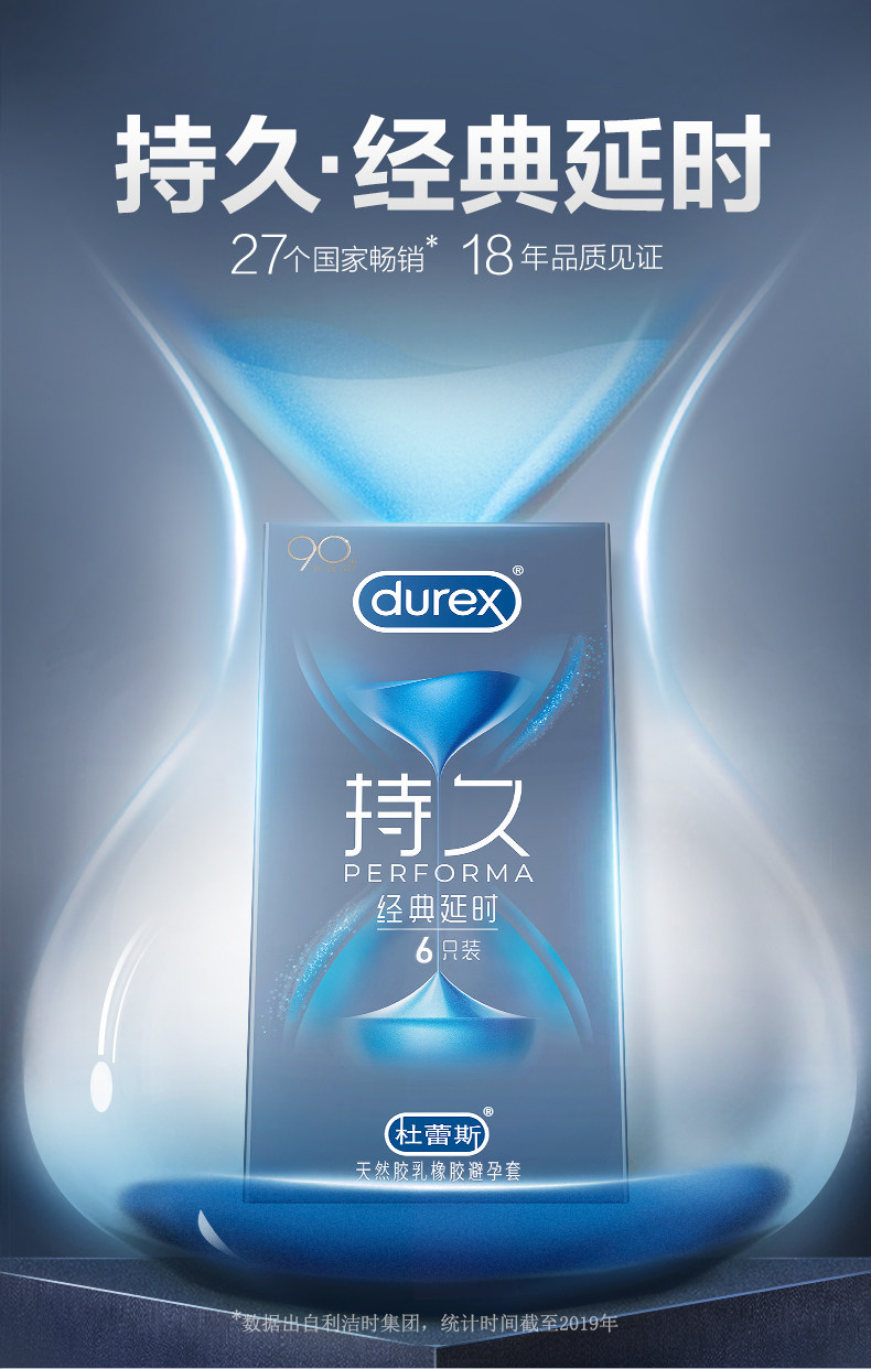 杜蕾斯 延时持久超薄避孕套 6只 图1