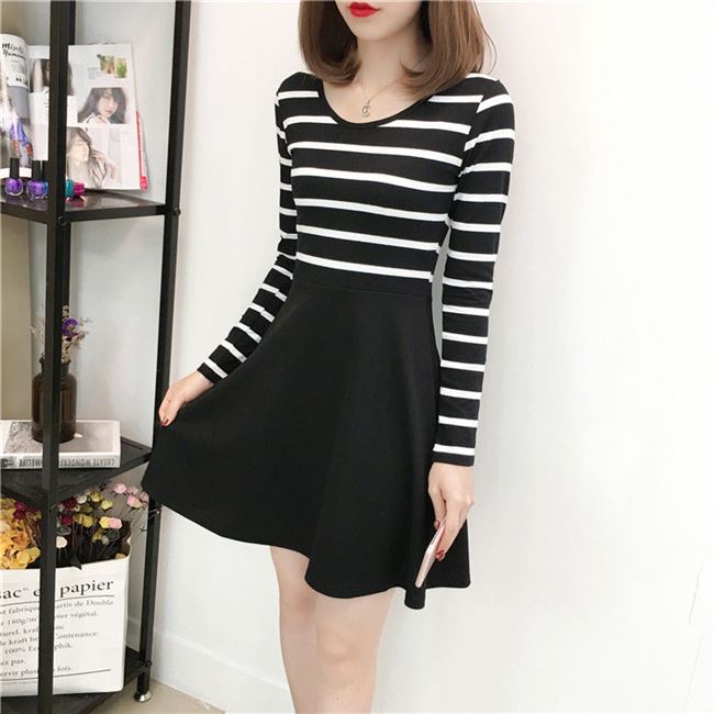 2020 mùa hè và mùa xuân mùa xuân mới kích thước lớn của phụ nữ tay áo dài và ngắn che bụng rộng kích thước lớn váy thịt Tây Tạng dài - váy đầm