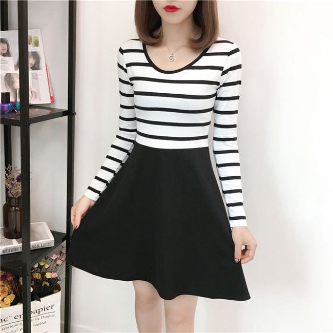 2020 mùa hè và mùa xuân mùa xuân mới kích thước lớn của phụ nữ tay áo dài và ngắn che bụng rộng kích thước lớn váy thịt Tây Tạng dài - váy đầm