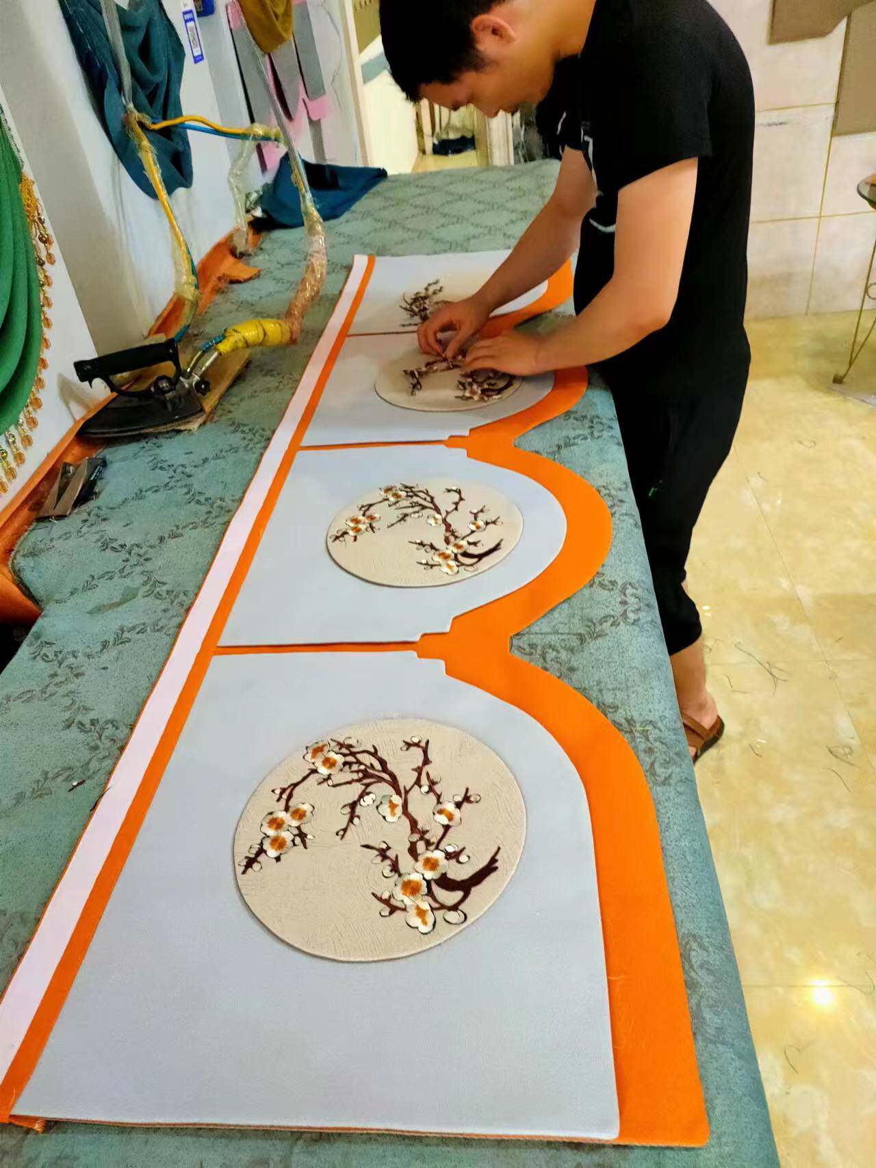 Processing of incoming materials Curtain curtain head Mantle head production Floating window Floor-to-ceiling windows Living room curtain style simple Chinese style European style