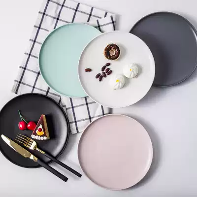 Special micro-blemish creative ceramic disc plate plate Western plate fruit plate sweet dish plate sweet plate steak plate matte plate