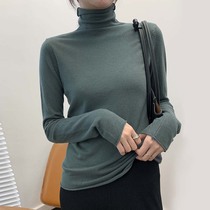  Sweater womens 2020 autumn and winter new inner pullover slim-fit pile collar bottoming shirt knitted top womens all-match outer wear