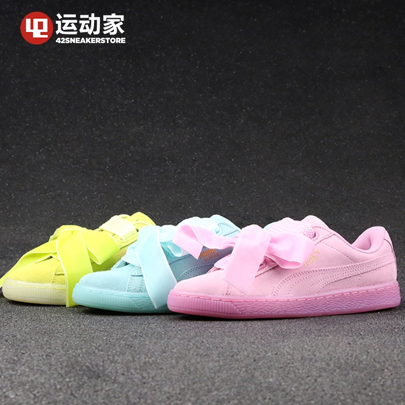 [42 Sportsman] Puma Suede Heart Reset Bow Sneakers 363229-01 02 03 - Dép / giày thường