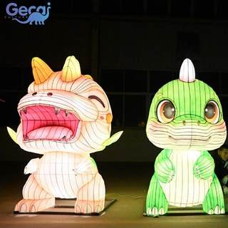 春节花灯节景观亮化灯卡通动物人物造型彩灯灯组制作自贡厂家