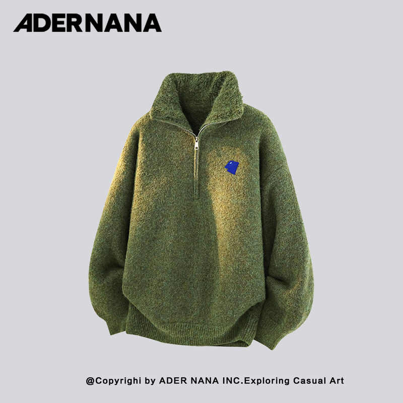 Korean Ader Nana American Style Half-Zip Lapel Sweater for Men, Loose and Lazy Style, Warm Pullover Knitwear Korean Ader Nana American Style Half-Zip Lapel Sweater for Men, Loose and Lazy Style, Warm Pullover Knitwear