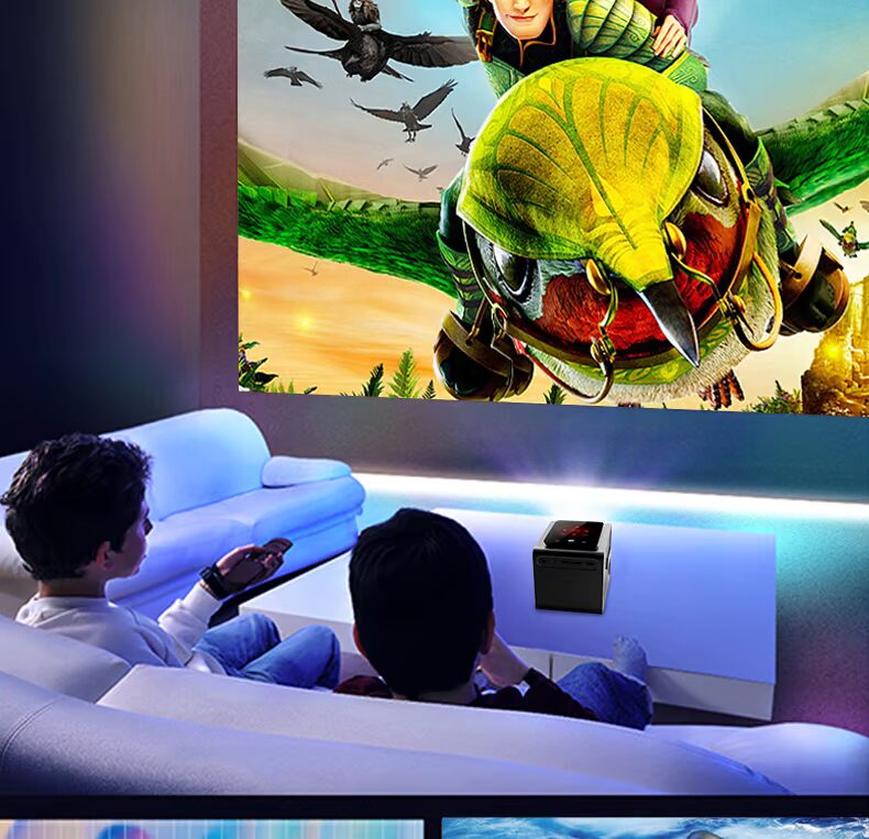 Máy chiếu Meigao M8 gia đình Android thông minh 1080p HD không có màn hình TV điện thoại di động nhỏ màn hình wifi không dây rạp hát tại nhà micro - Máy chiếu