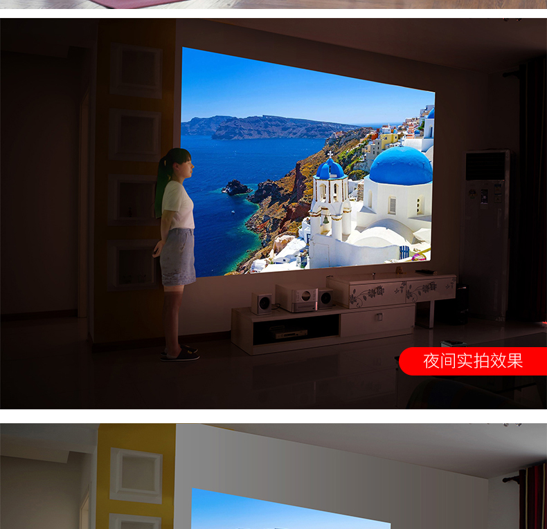 Máy chiếu Meigao M8 gia đình Android thông minh 1080p HD không có màn hình TV điện thoại di động nhỏ màn hình wifi không dây rạp hát tại nhà micro - Máy chiếu