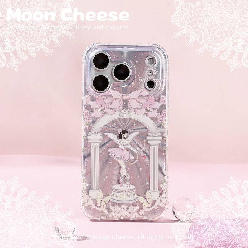 [Falling to Earth] Moon Cheese Original Ballet Angel Phone Case Compatible with iPhone 16/17 Pro Max, Apple 16 Pro, Dual Layer Imd 15 Pro/14 Magnetic Huawei Mate 70 Pro