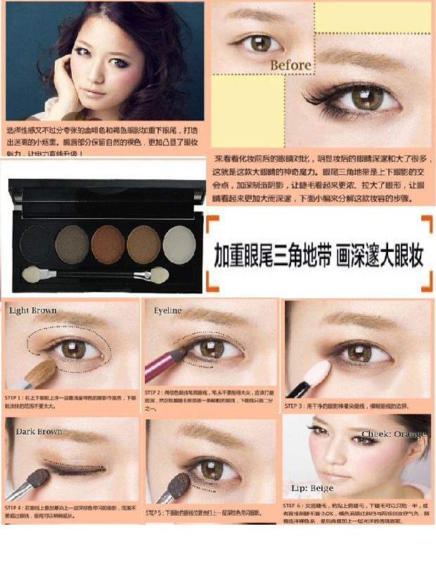 Bộ trang điểm mắt BOB chính hãng Kết hợp Full Mascara 5 màu Matte Eye Shadow Bút kẻ mắt không thấm nước Trang điểm hun khói - Bộ trang điểm kẻ mắt maybelline