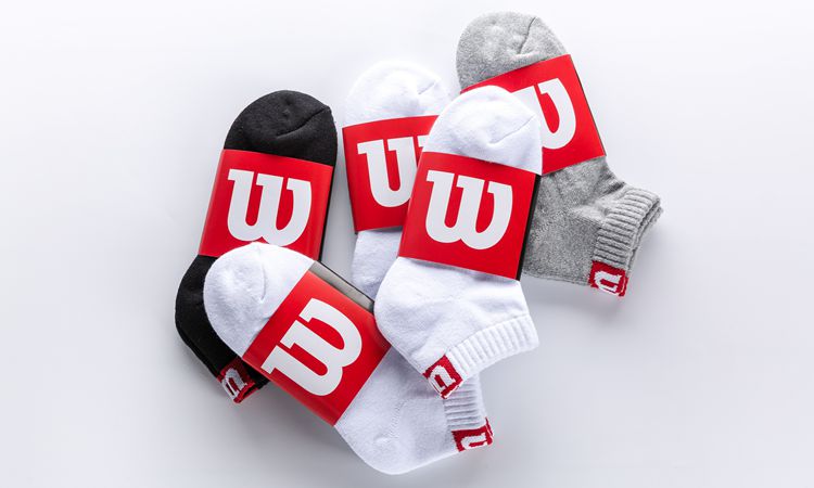 Wilson wilson vớ thể thao khăn dưới thuyền vớ nam ngắn ống quần vợt vớ cotton dày 3 cặp vợt tennis prince trợ lực