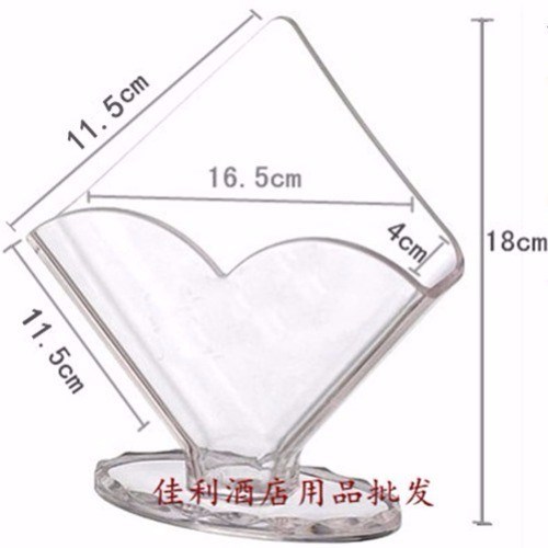 Creative Paper Towel Rack Table Plastic Dining Towel Paper Rack Acrylic Standing Paper Towel Holder Custom Advertising Paper Towels Box Hotel