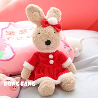 Голубой Санта -Клаус, одетый в коричневый кролик