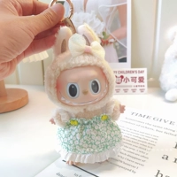 Зеленая цветочная юбка + головной убор (куклы для одежды не включены)