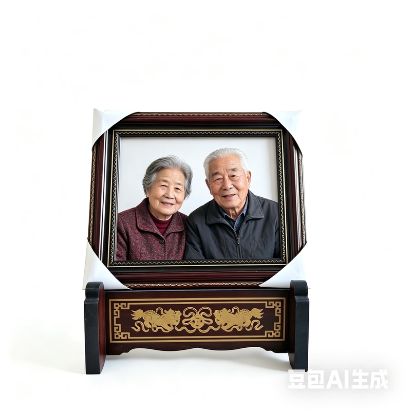 (Wooden Products) High-End Photo Frame Base Display Stand Decorative Picture Frame for Elderly Photos!